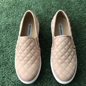 Steve Madden nude slip on shoes, worn one time.